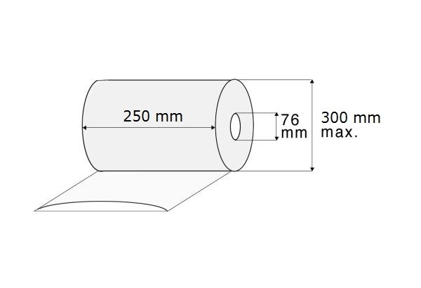 Produktbild von LDPE Schlauchfolie 90 My – 250 M Rolle, 300 Oder 500 Mm, Schwarz/transparent, 76er Kern